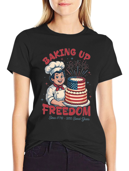 Baking Up Freedom Patriotic T-Shirt