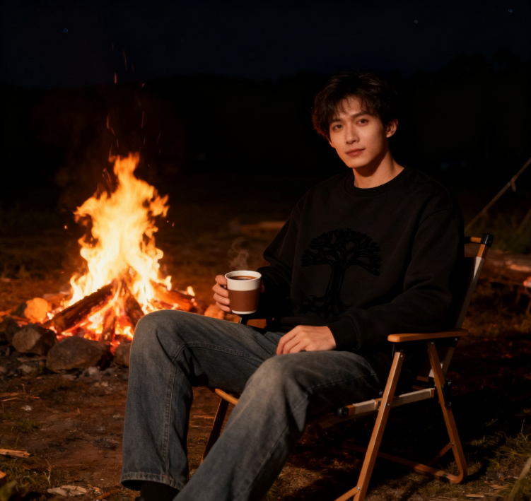Dark Aesthetic Tangled Tree Emblem Crewneck