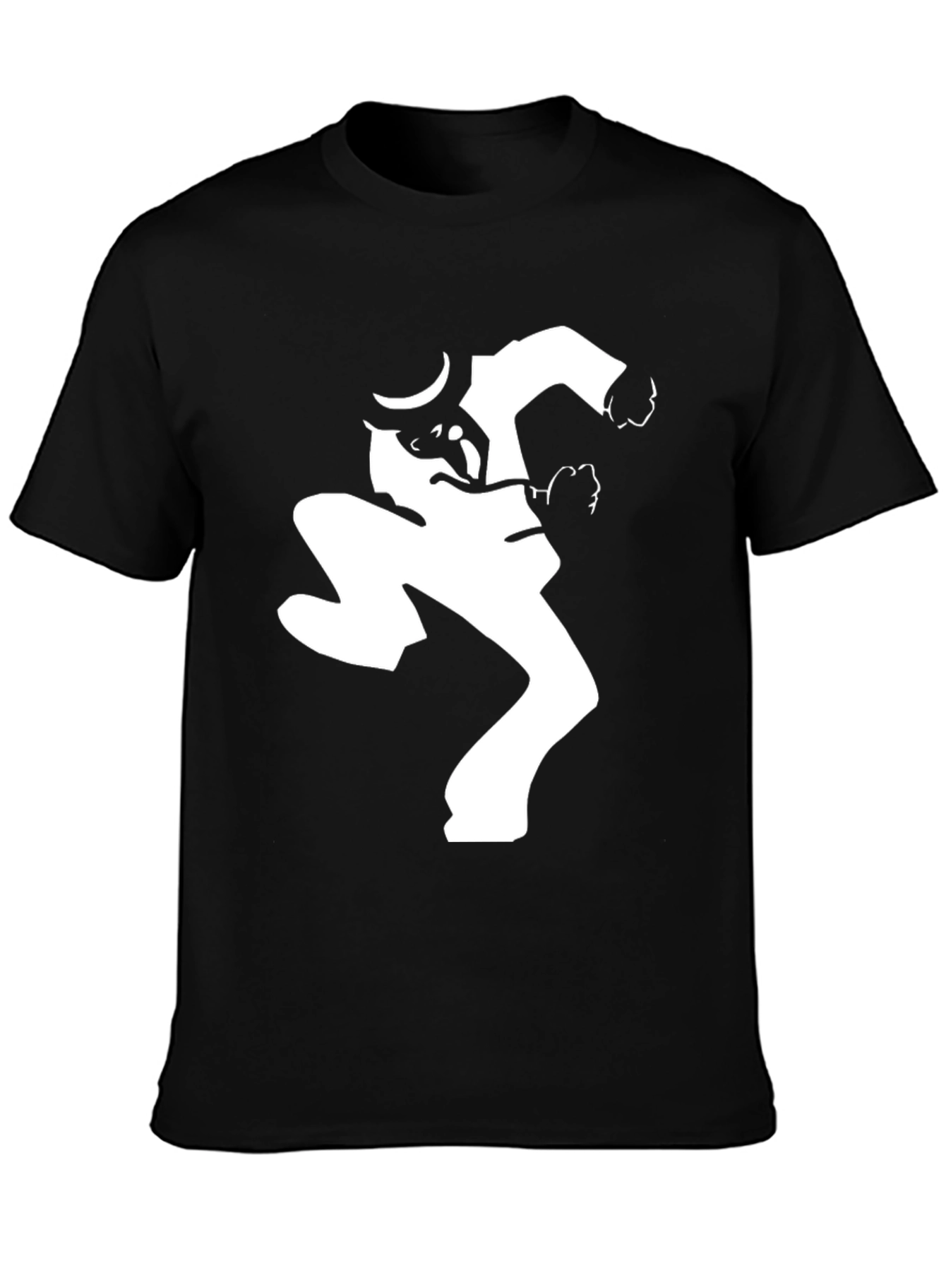 Black T-Shirt with Silhouette Graphic