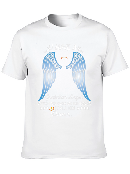 Guardian Angel Papa T-Shirt Memorial Heaven Wings