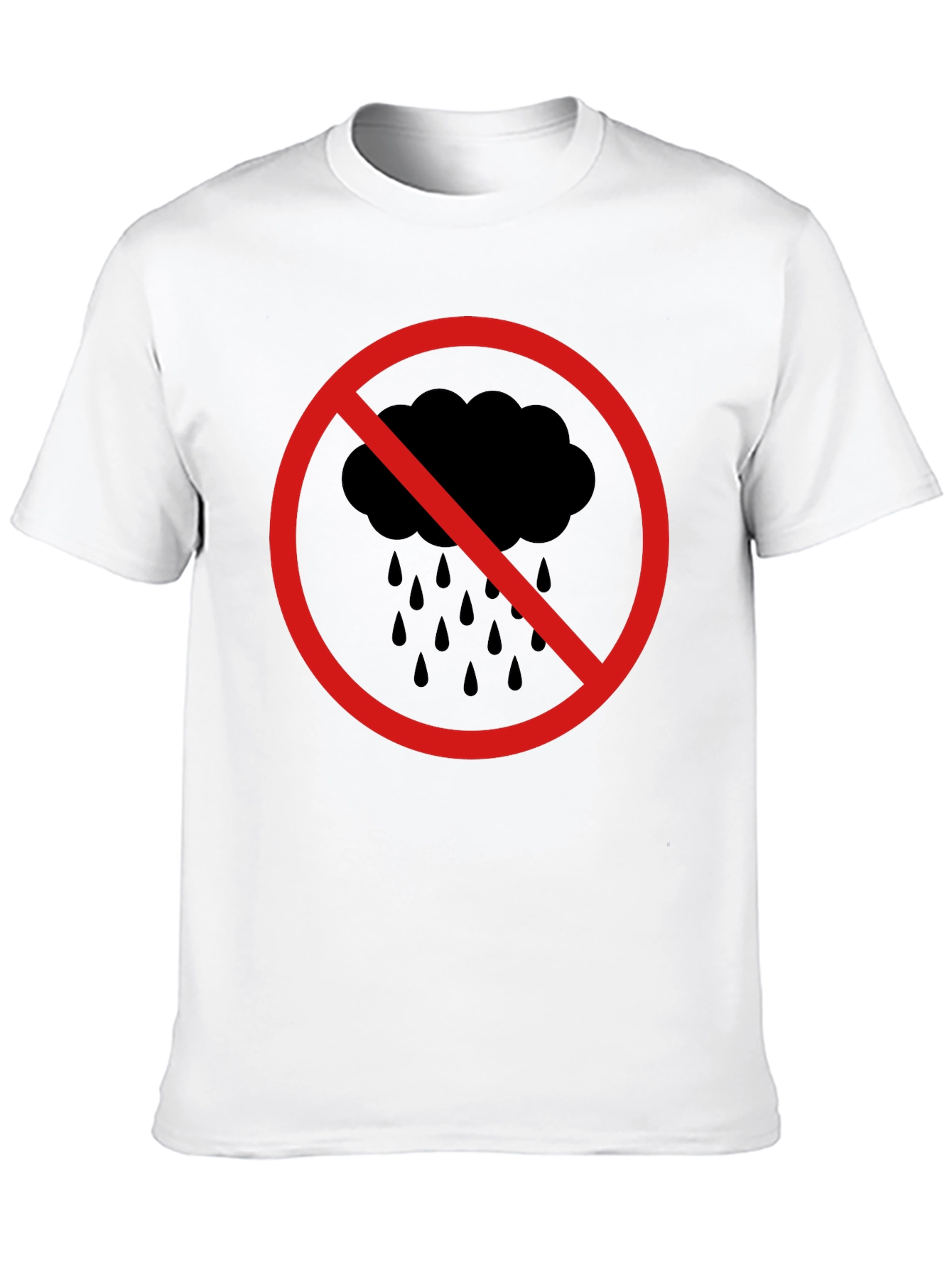 No Rain Graphic Tee - Black Cotton T-Shirt