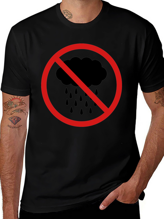 No Rain Graphic Tee - Black Cotton T-Shirt