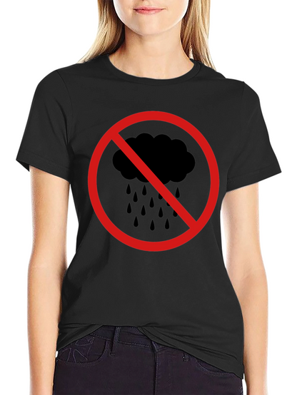 No Rain Graphic Tee - Black Cotton T-Shirt