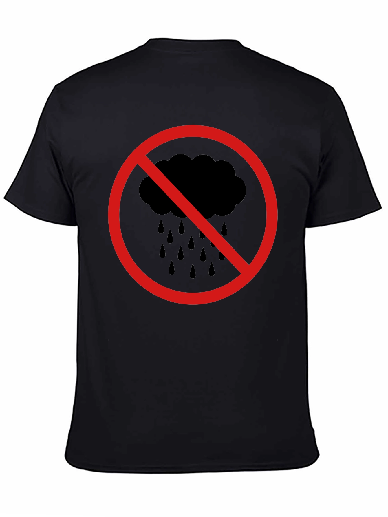 No Rain Graphic Tee - Black Cotton T-Shirt