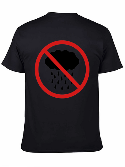 No Rain Graphic Tee - Black Cotton T-Shirt