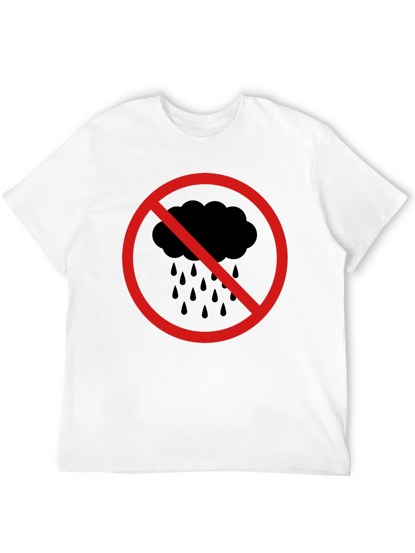 No Rain Graphic Tee - Black Cotton T-Shirt
