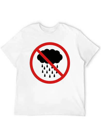 No Rain Graphic Tee - Black Cotton T-Shirt