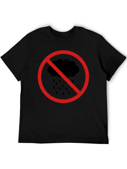 No Rain Graphic Tee - Black Cotton T-Shirt