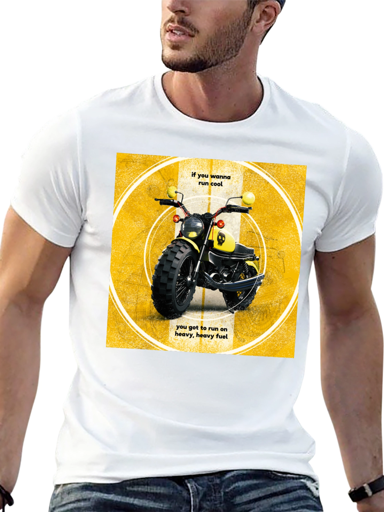 Cool Motorcycle T-Shirt - Heavy Fuel