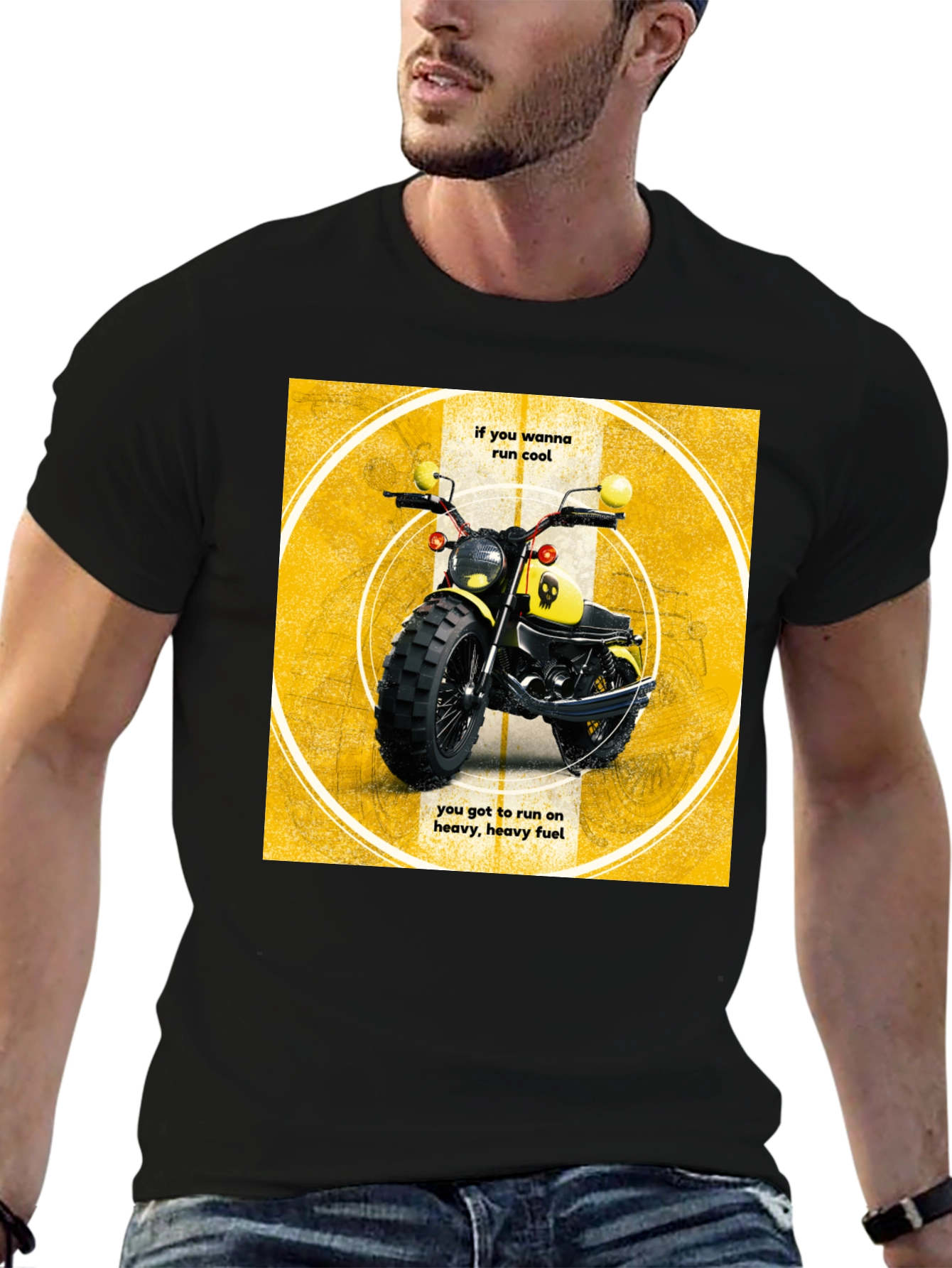 Cool Motorcycle T-Shirt - Heavy Fuel