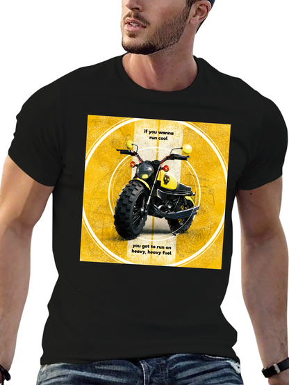Cool Motorcycle T-Shirt - Heavy Fuel