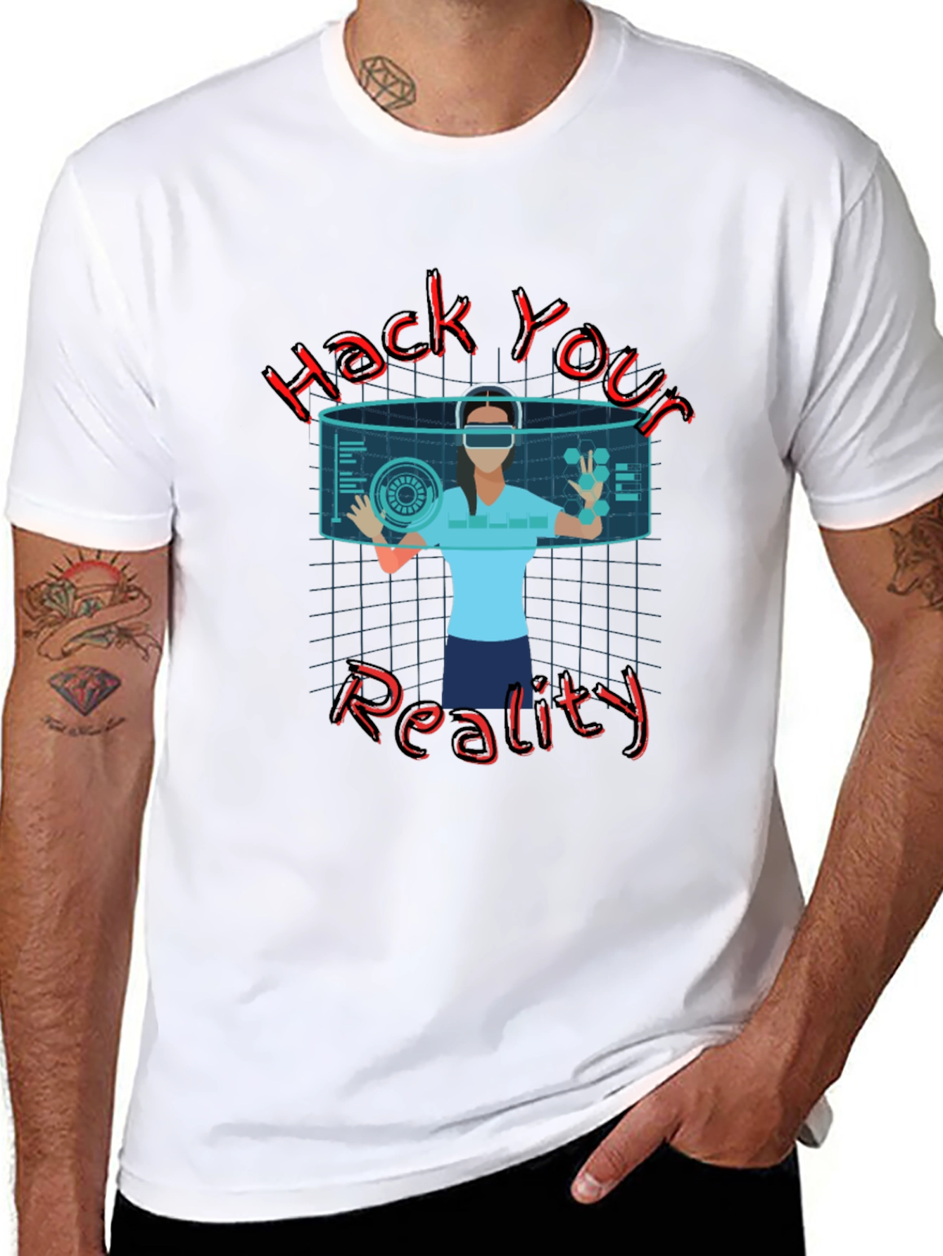 Hack Your Reality Graphic Tee - Black