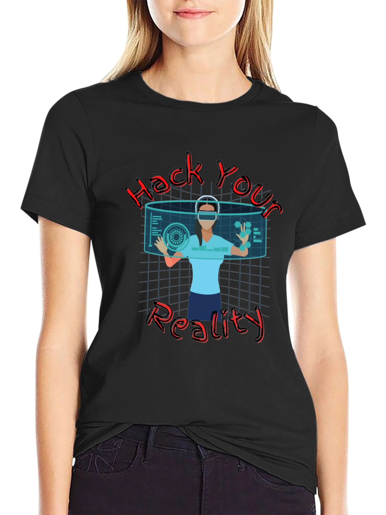 Hack Your Reality Graphic Tee - Black