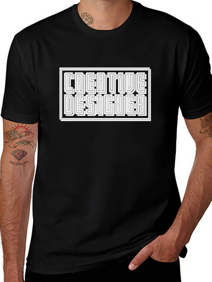 Creative Designer Black Graphic Tee