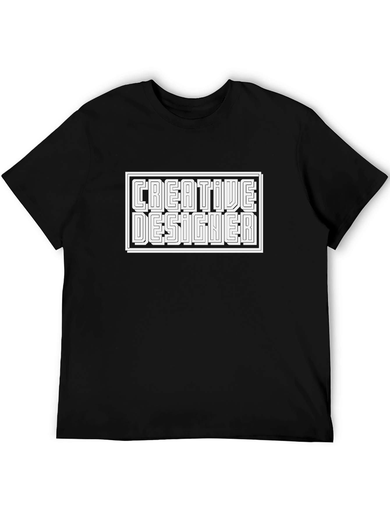 Creative Designer Black Graphic Tee