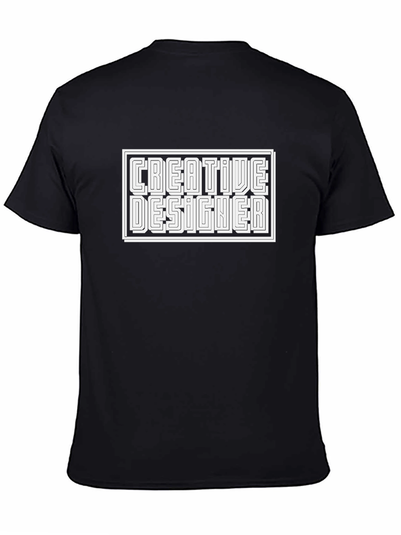 Creative Designer Black Graphic Tee