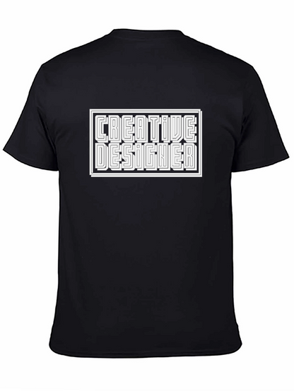 Creative Designer Black Graphic Tee