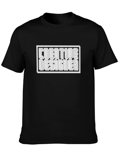 Creative Designer Black Graphic Tee