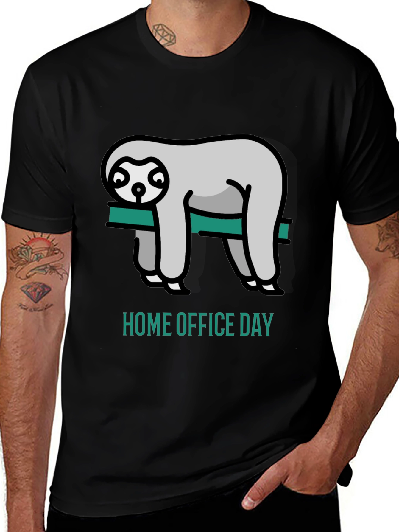 Home Office Day Sloth Graphic Tee