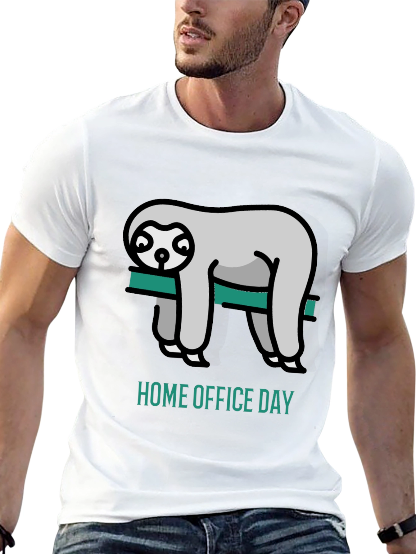 Home Office Day Sloth Graphic Tee