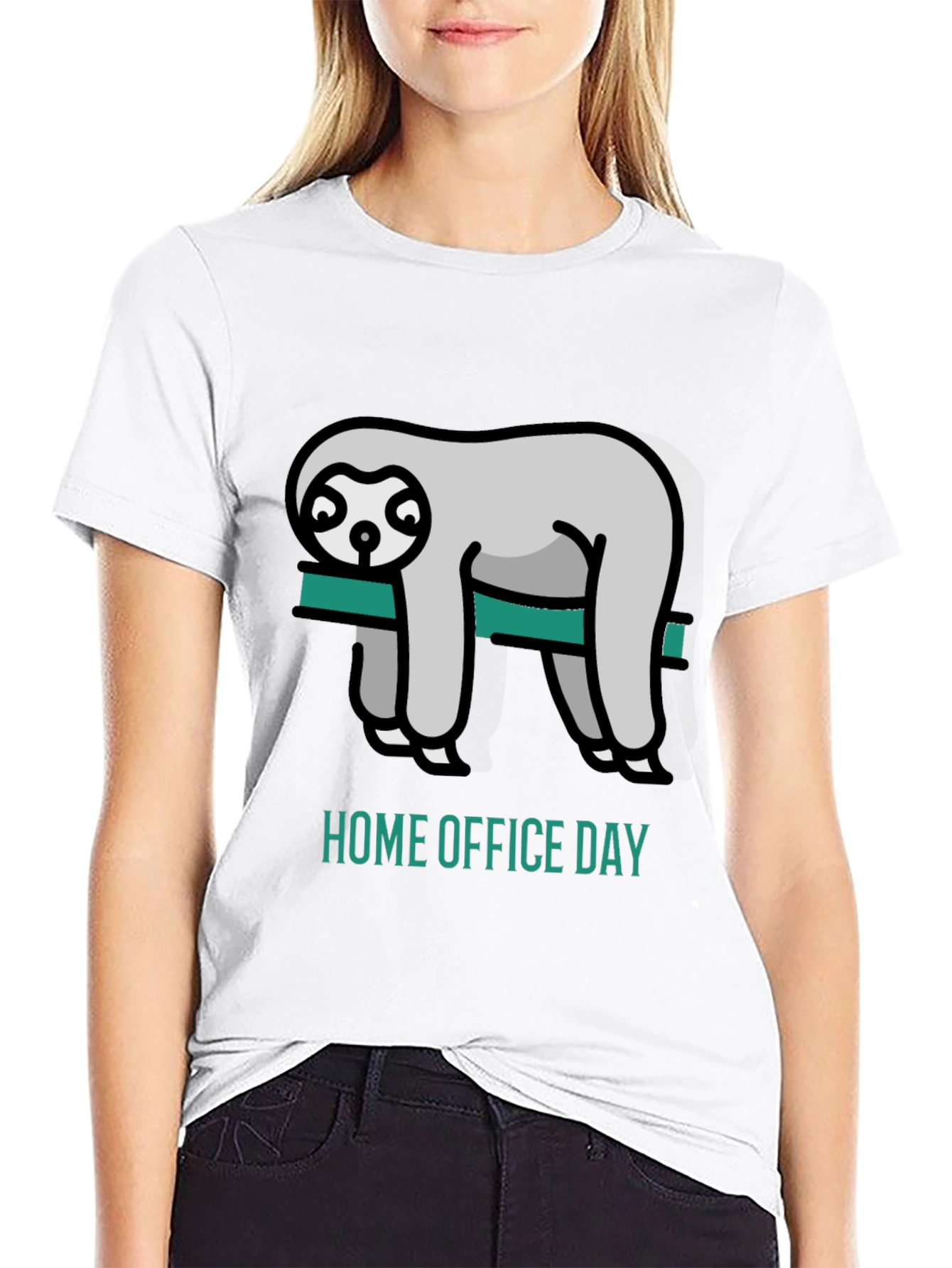 Home Office Day Sloth Graphic Tee