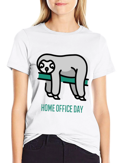 Home Office Day Sloth Graphic Tee