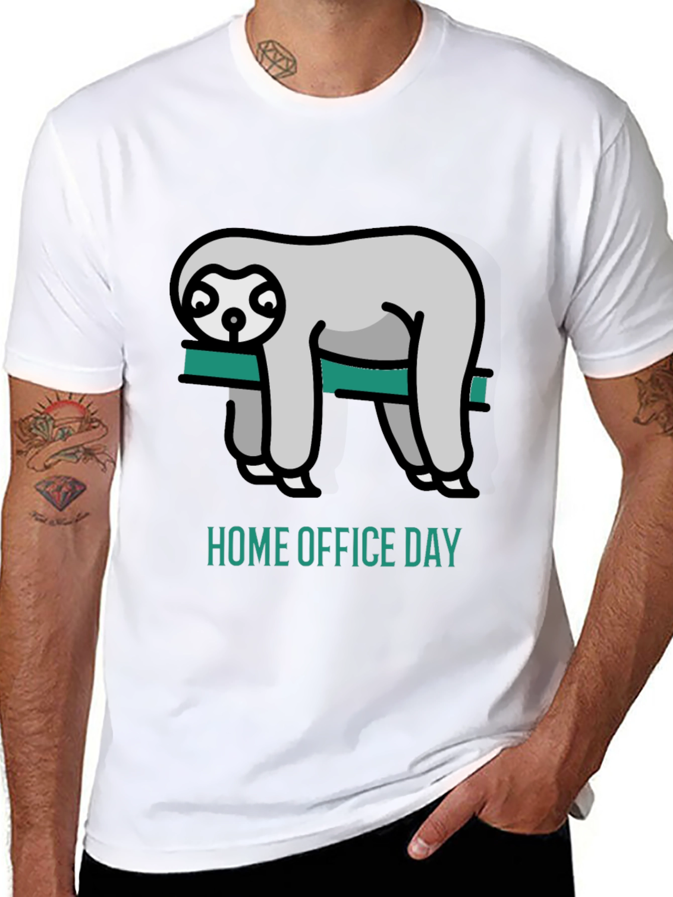 Home Office Day Sloth Graphic Tee