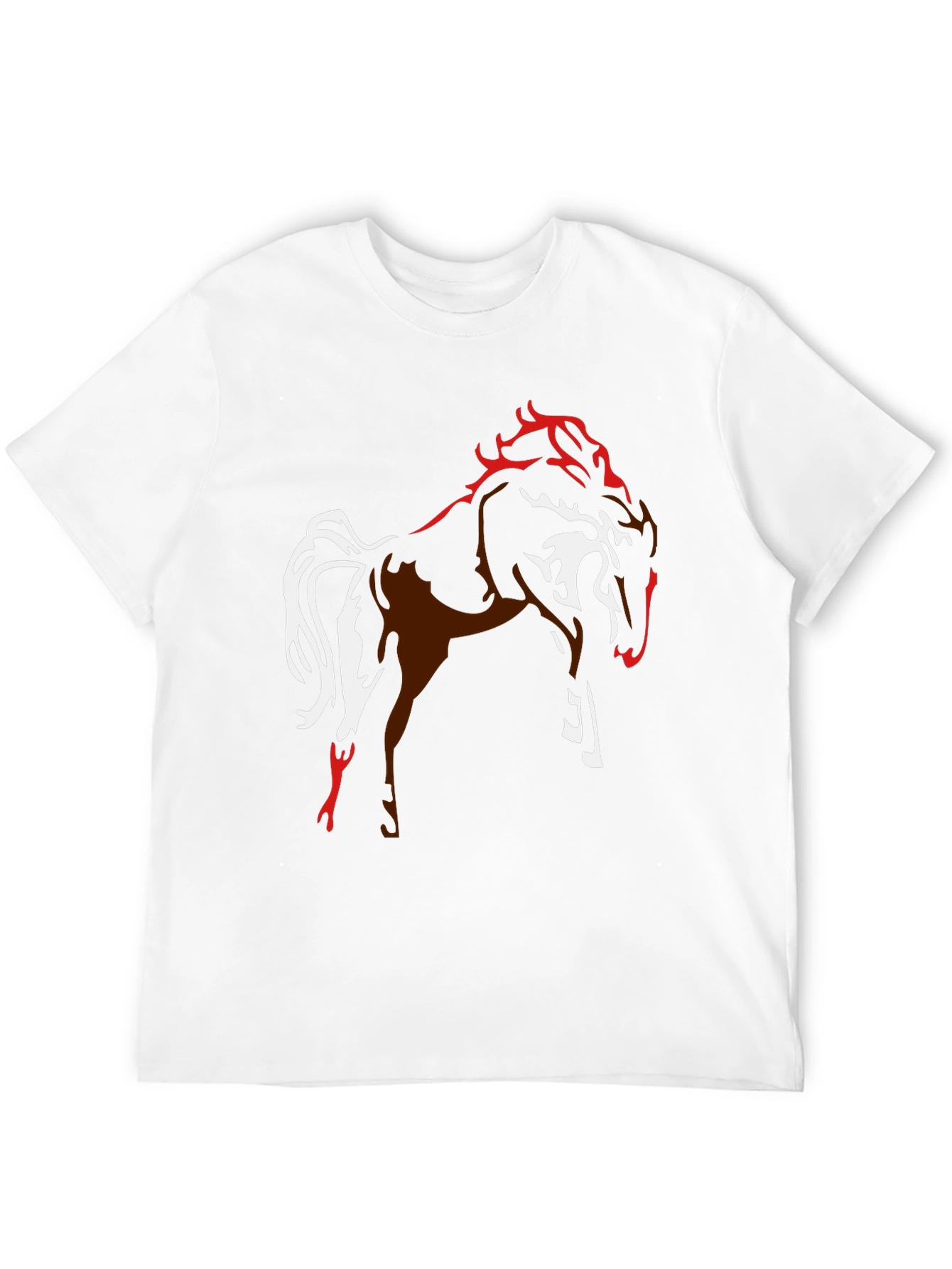 Graphic Horse Tee - Black Stylish Mens T-Shirt