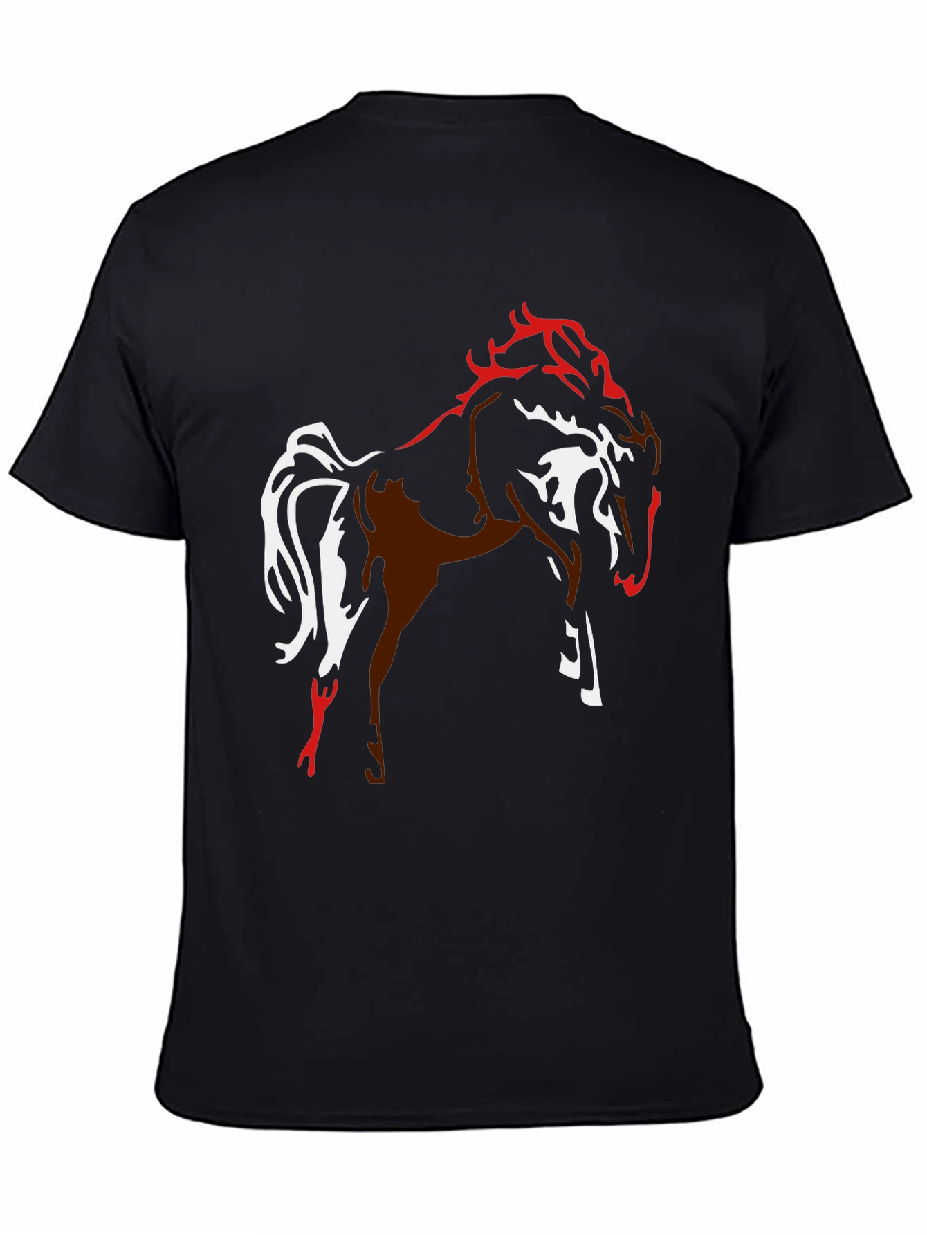 Graphic Horse Tee - Black Stylish Mens T-Shirt