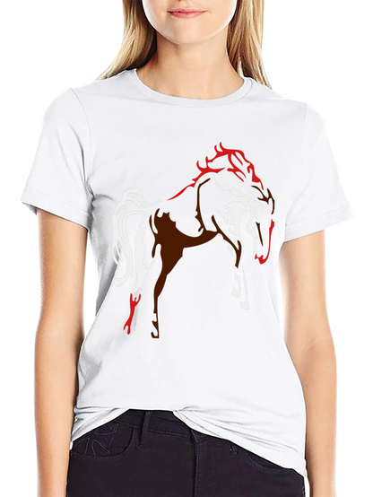 Graphic Horse Tee - Black Stylish Mens T-Shirt