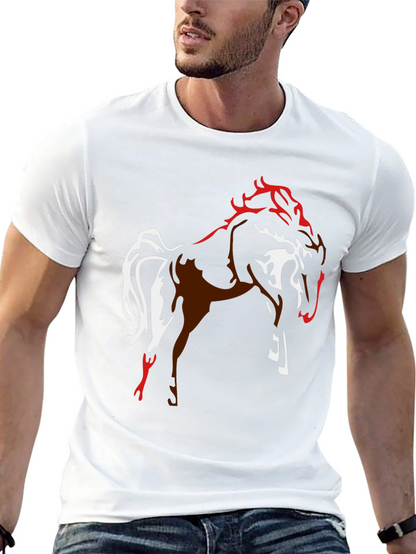 Graphic Horse Tee - Black Stylish Mens T-Shirt