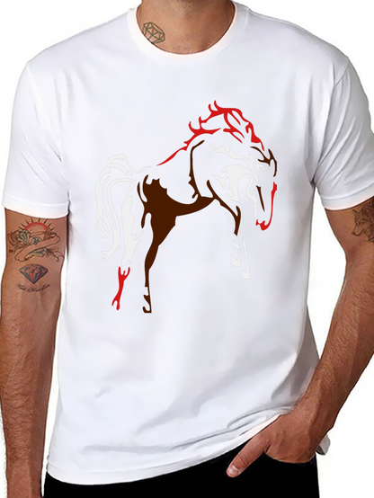 Graphic Horse Tee - Black Stylish Mens T-Shirt