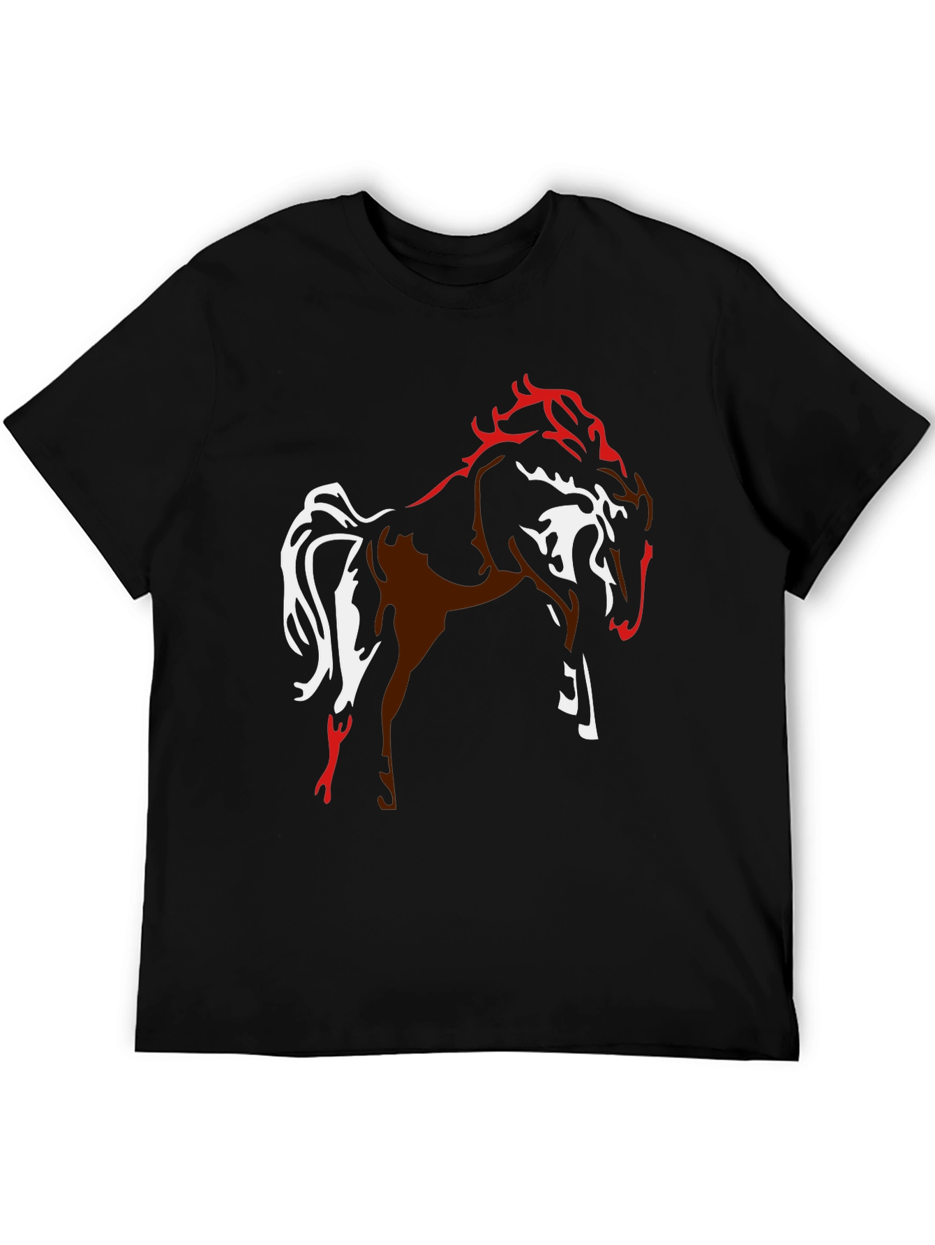 Graphic Horse Tee - Black Stylish Mens T-Shirt