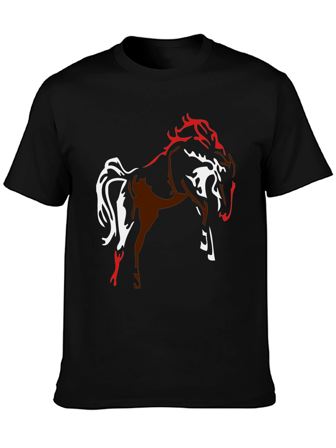 Graphic Horse Tee - Black Stylish Mens T-Shirt