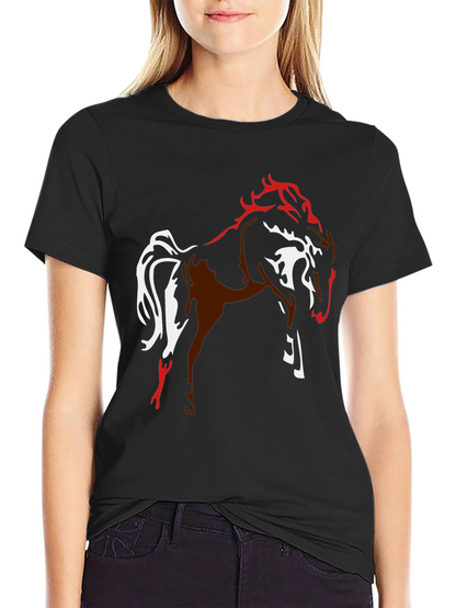 Graphic Horse Tee - Black Stylish Mens T-Shirt