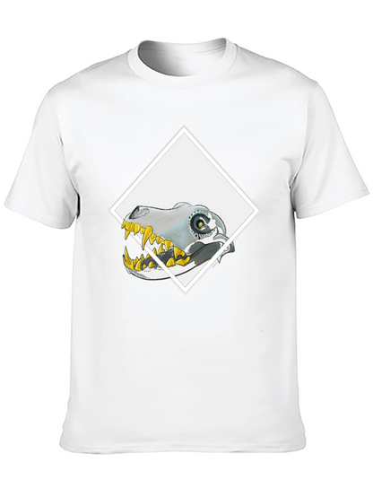 Robo-Dino Graphic Tee - Black Cotton Blend