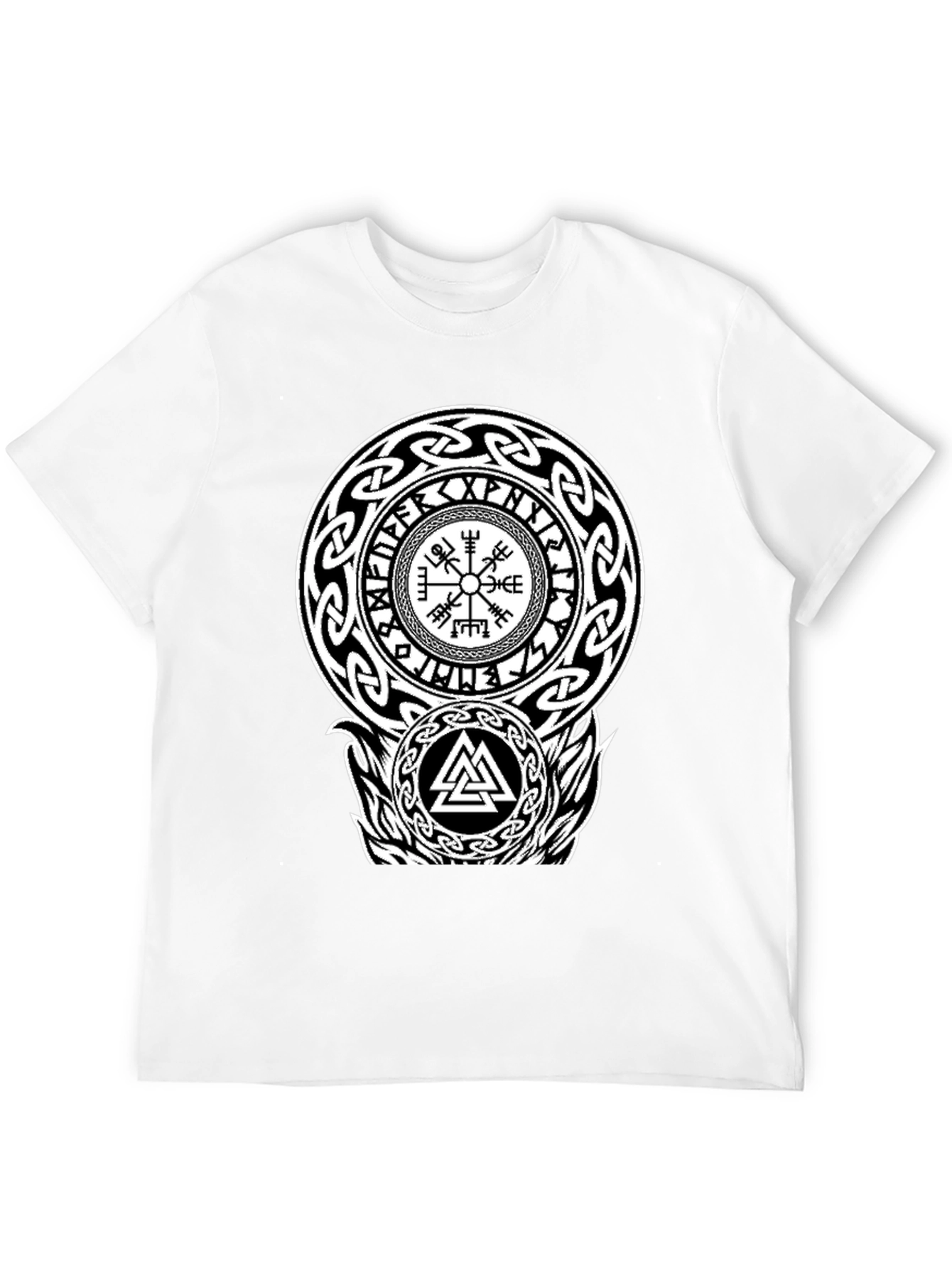 Viking Symbol Graphic Print T-Shirt