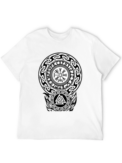 Viking Symbol Graphic Print T-Shirt