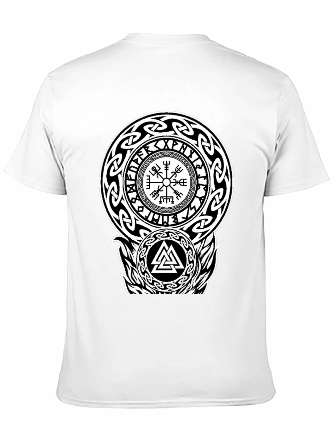 Viking Symbol Graphic Print T-Shirt