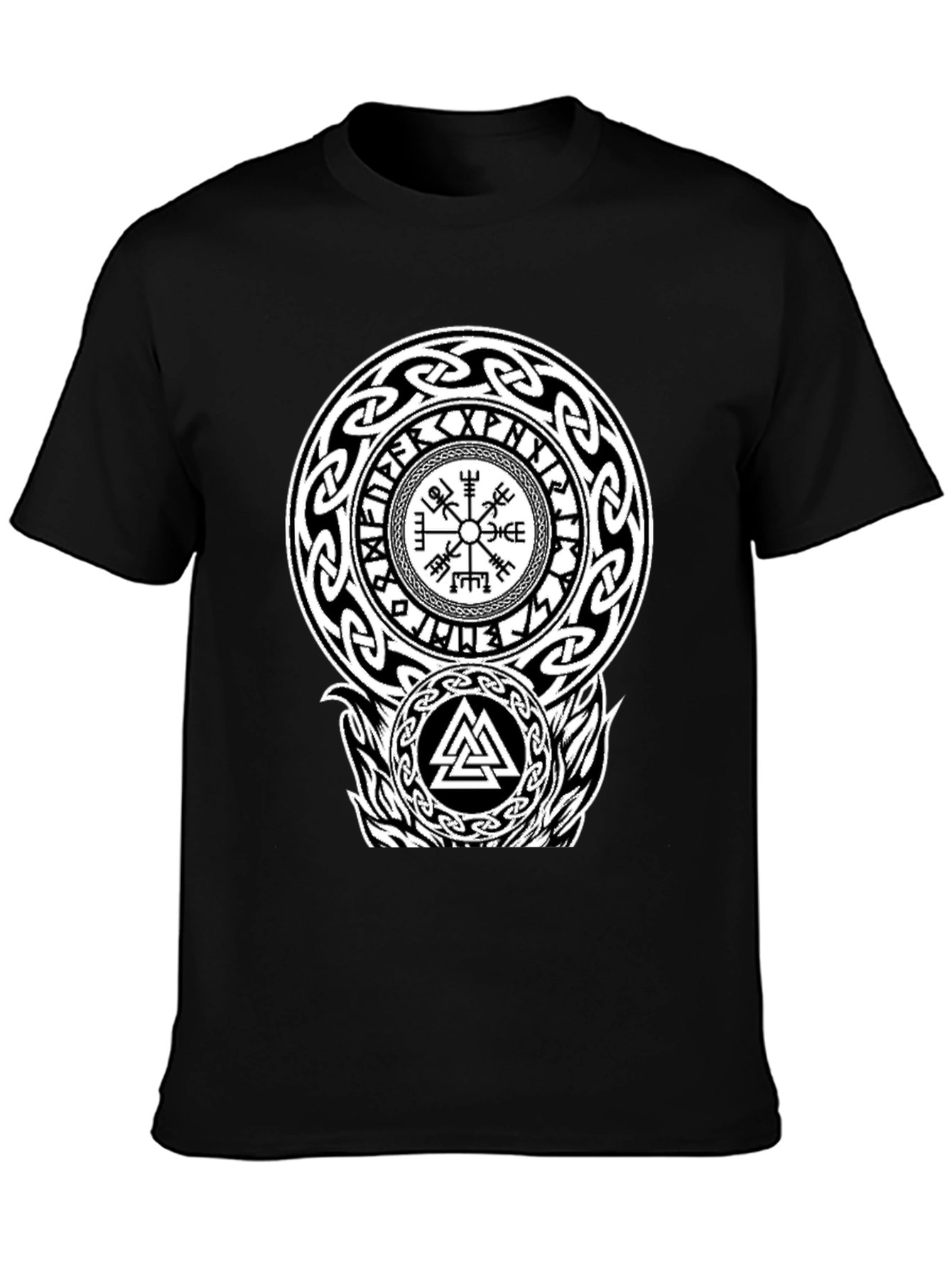 Viking Symbol Graphic Print T-Shirt