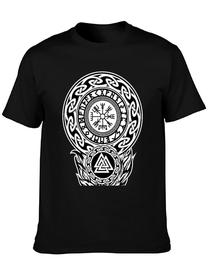 Viking Symbol Graphic Print T-Shirt
