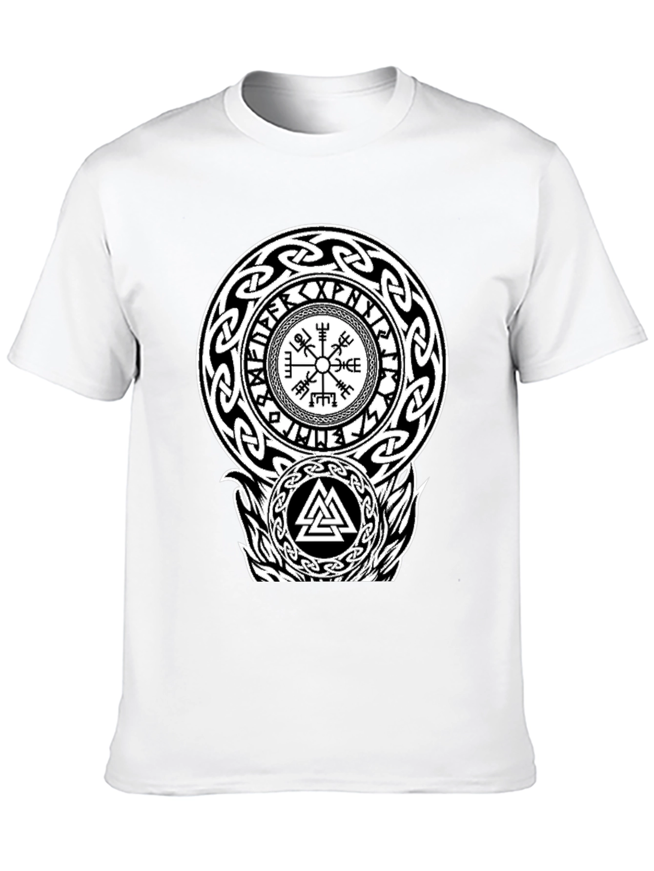 Viking Symbol Graphic Print T-Shirt