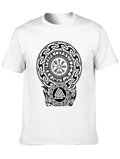 Viking Symbol Graphic Print T-Shirt