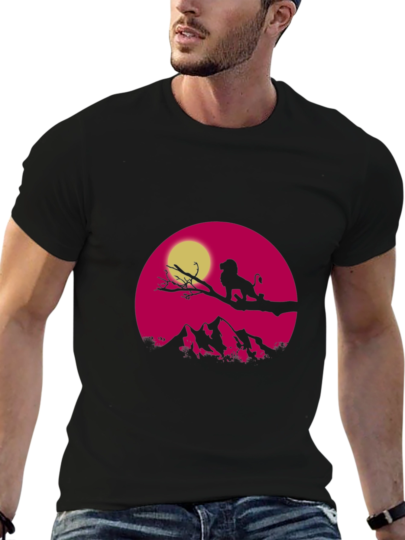 Lion King Sunset T-Shirt - Graphic Print Tee