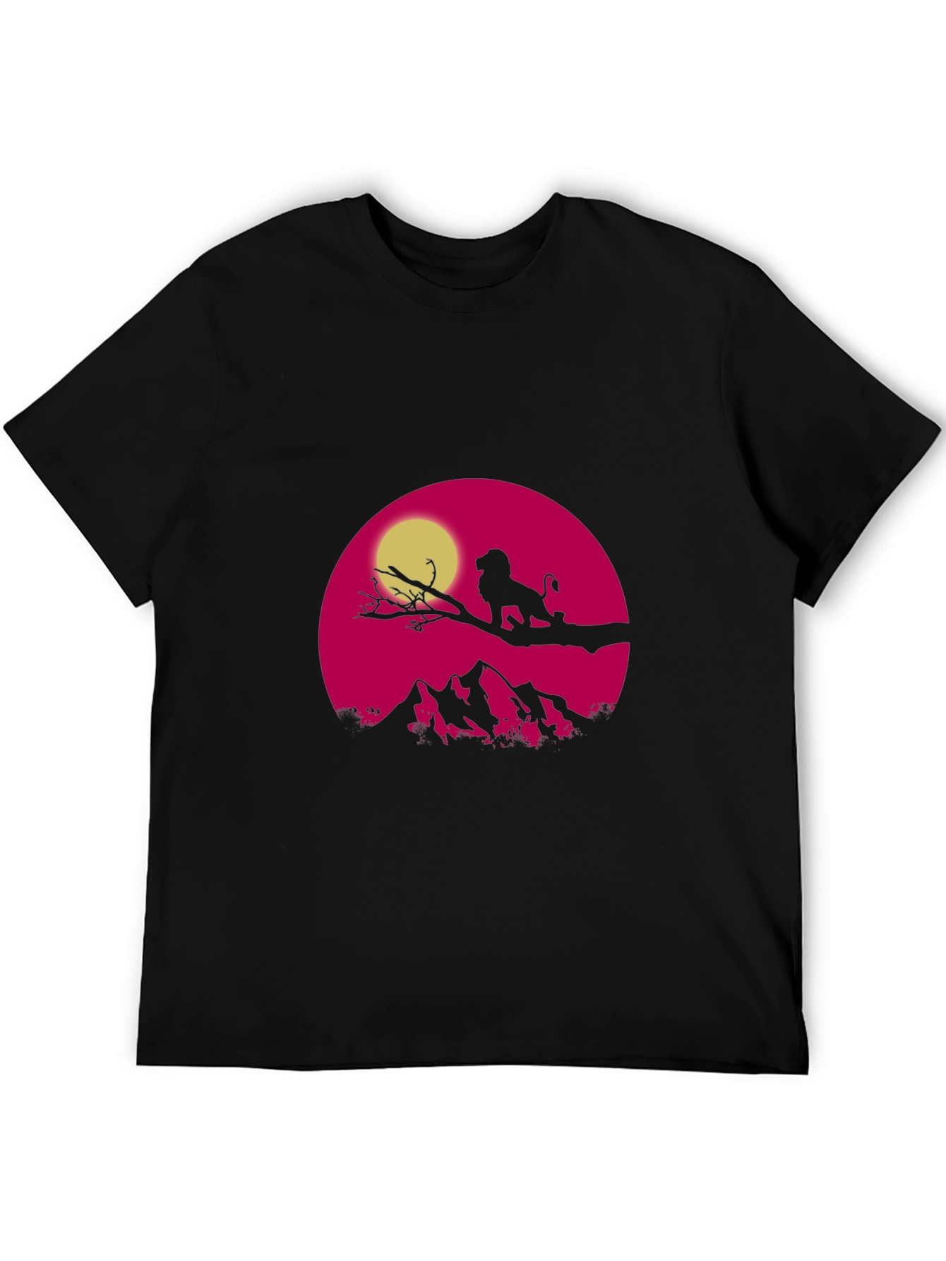 Lion King Sunset T-Shirt - Graphic Print Tee