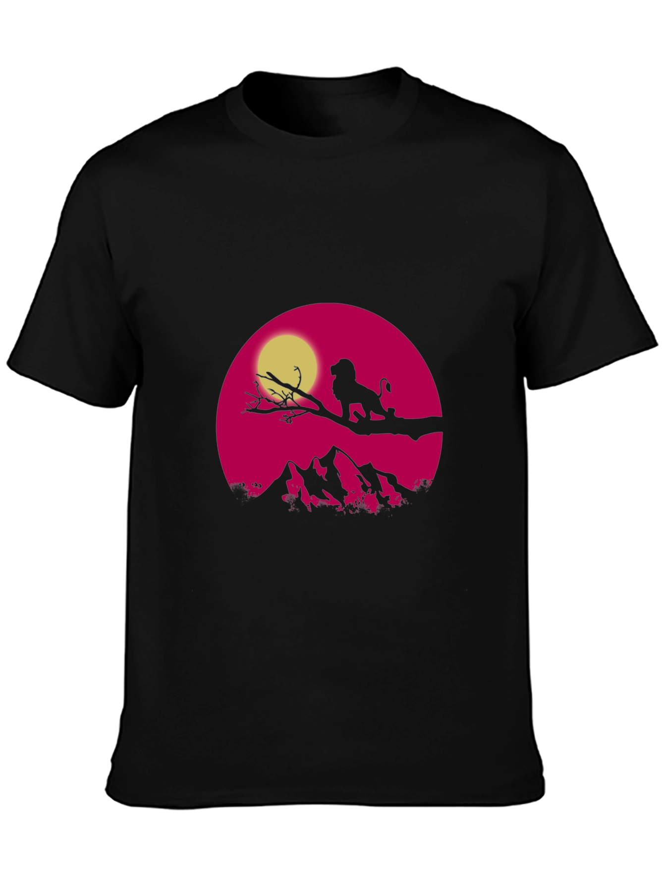 Lion King Sunset T-Shirt - Graphic Print Tee