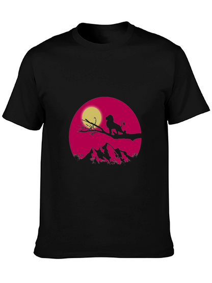 Lion King Sunset T-Shirt - Graphic Print Tee