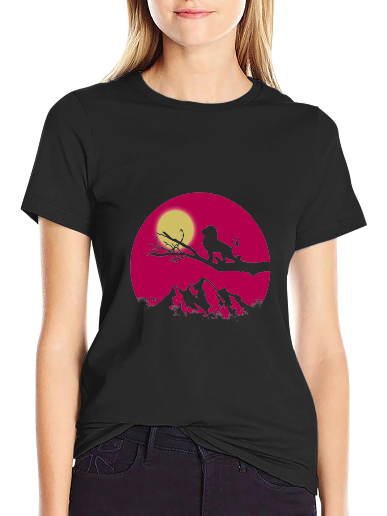 Lion King Sunset T-Shirt - Graphic Print Tee