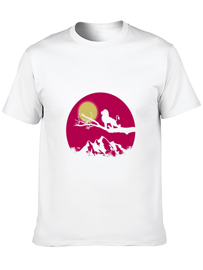 Lion King Sunset T-Shirt - Graphic Print Tee