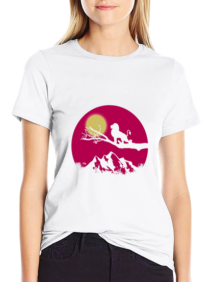 Lion King Sunset T-Shirt - Graphic Print Tee